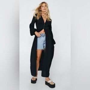 Nasty Gal Premium Button Down Maxi Top (Never Worn)